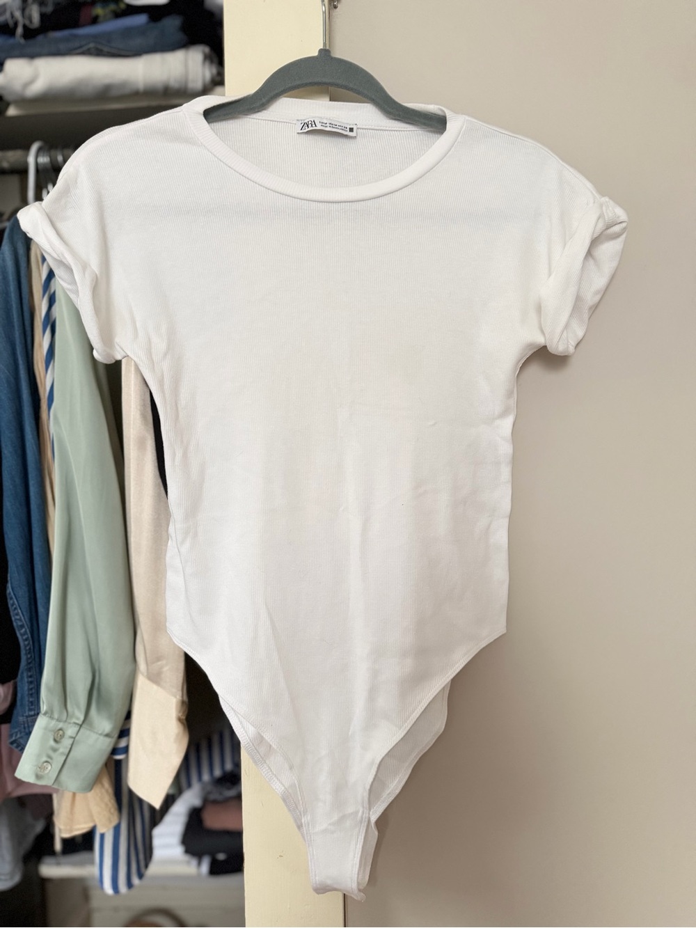 Zara bodysuit tee short sleeve top boho